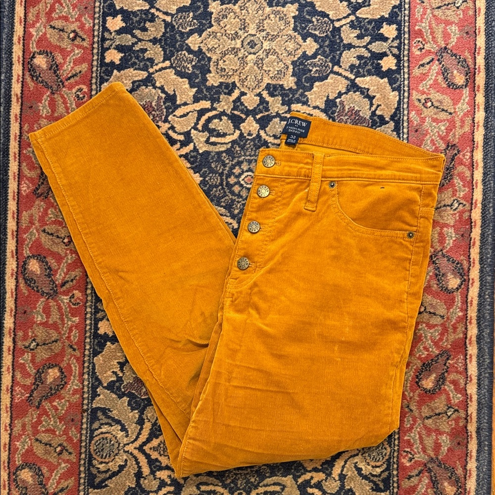 J. Crew deep yellow Corduroy Pants